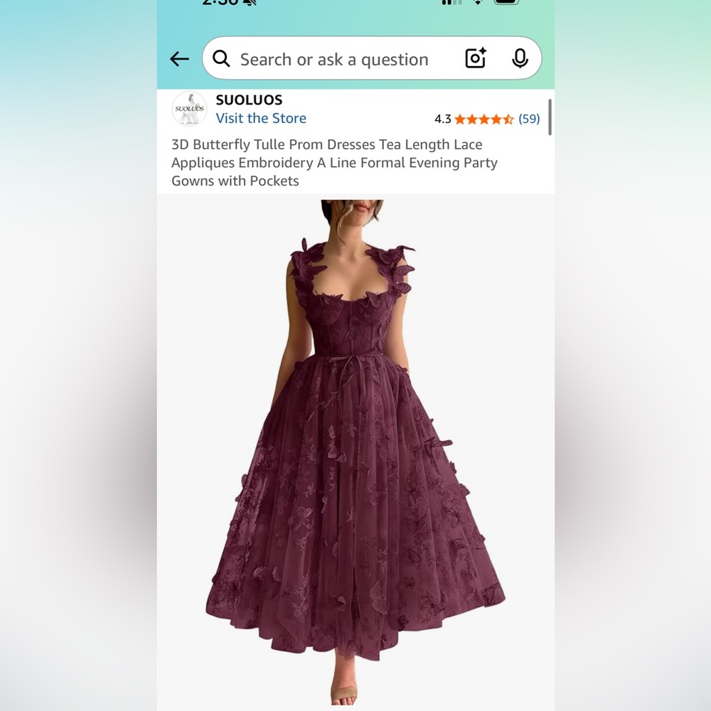 Butterfly dress/gown